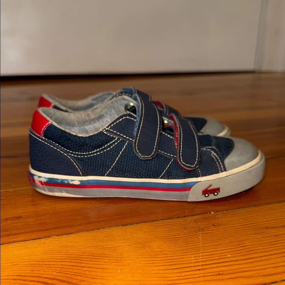 See Kai Run Navy and Red Kids Sneakers